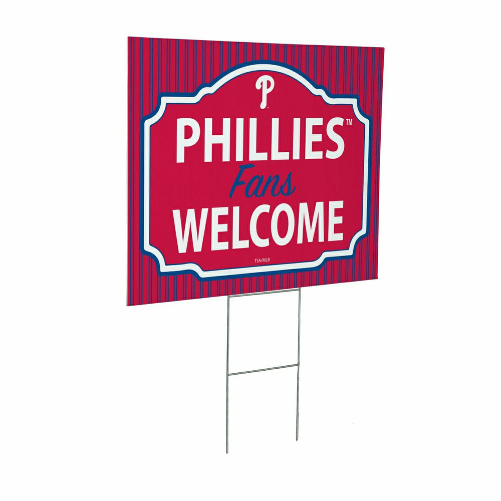 Philadelphia Phillies Coroplast Yard Sign, "Fans Welcome" - MLB Home