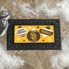 San Diego Padres Holiday Flocked Coir Sassafras Switch Mat, 22"x10" - MLB