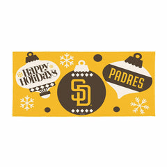 San Diego Padres Holiday Flocked Coir Sassafras Switch Mat, 22"x10" - MLB