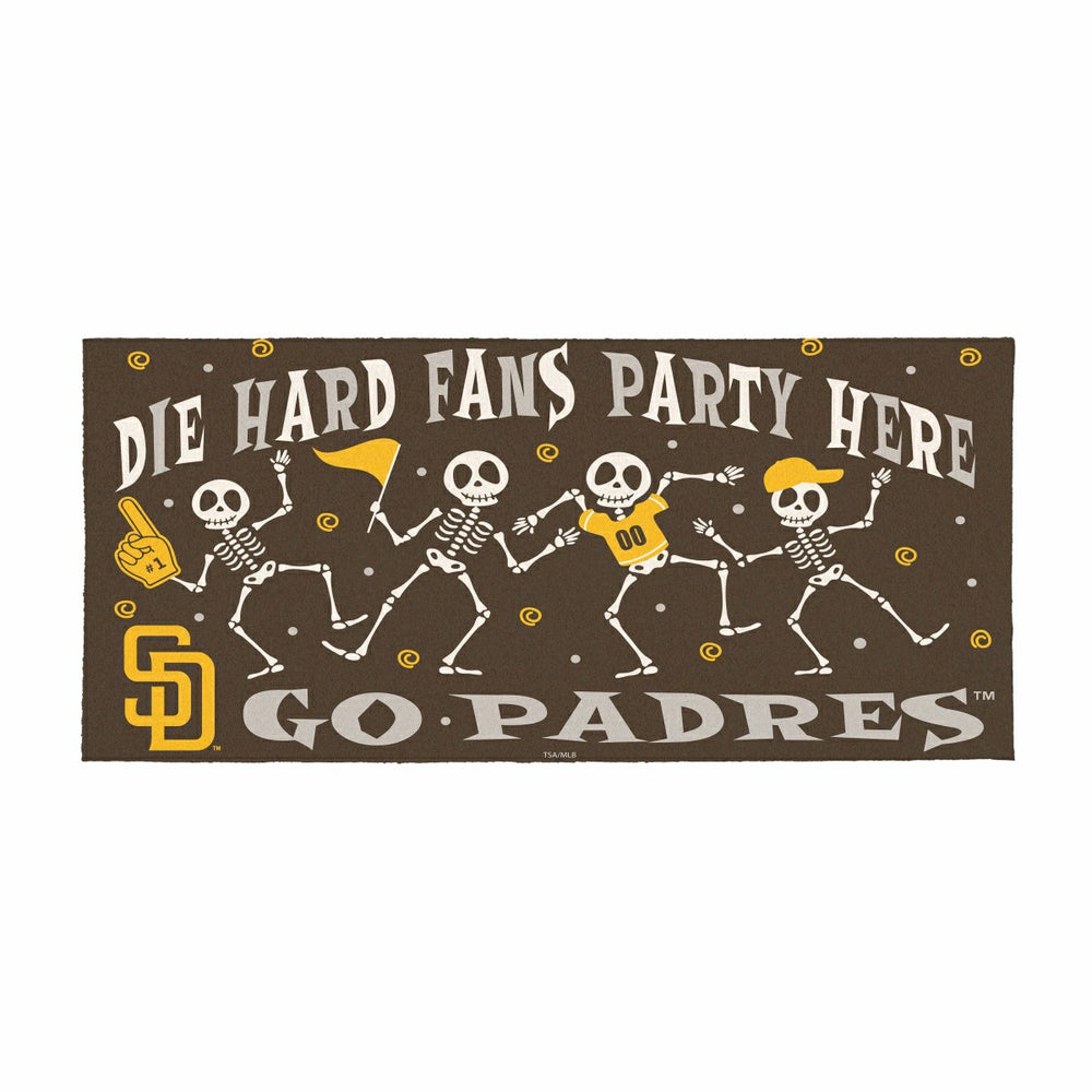 San Diego Padres Flocked Coir Halloween Sassafras Switch Mat, 22"x10" - MLB