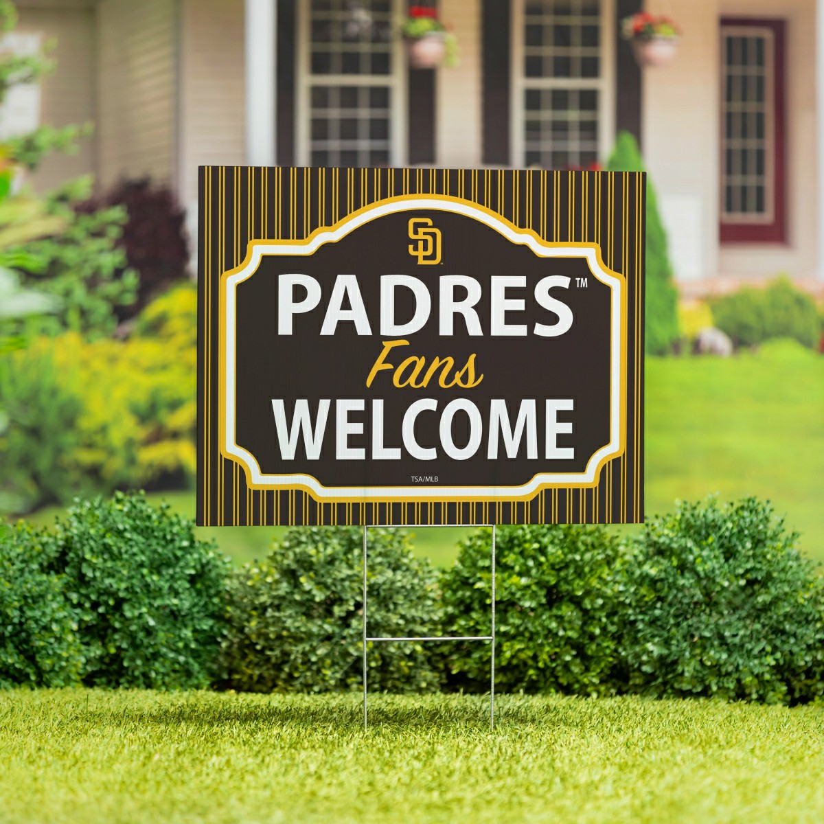 San Diego Padres Coroplast Yard Sign, "Fans Welcome" - MLB Home