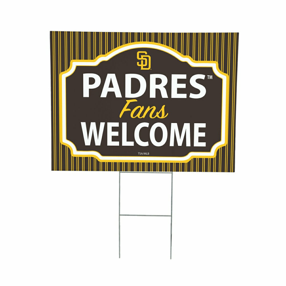 San Diego Padres Coroplast Yard Sign, "Fans Welcome" - MLB Home