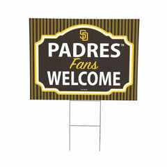 San Diego Padres Coroplast Yard Sign, "Fans Welcome" - MLB Home