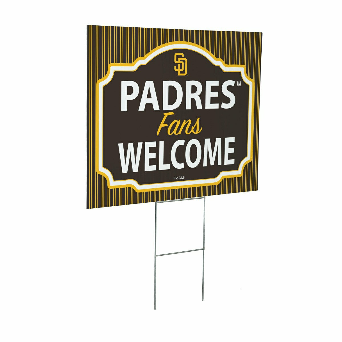 San Diego Padres Coroplast Yard Sign, "Fans Welcome" - MLB Home