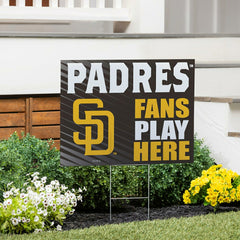 San Diego Padres Coroplast Yard Sign "Fans Play Here" - MLB Home