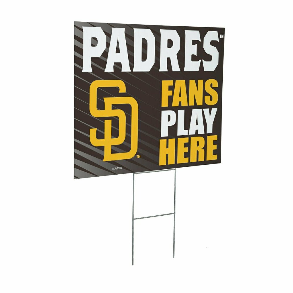 San Diego Padres Coroplast Yard Sign "Fans Play Here" - MLB Home