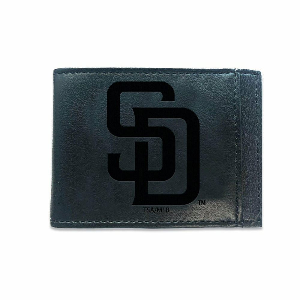 San Diego Padres Front Pocket Wallet w/ RFID Blocking Black - MLB Home