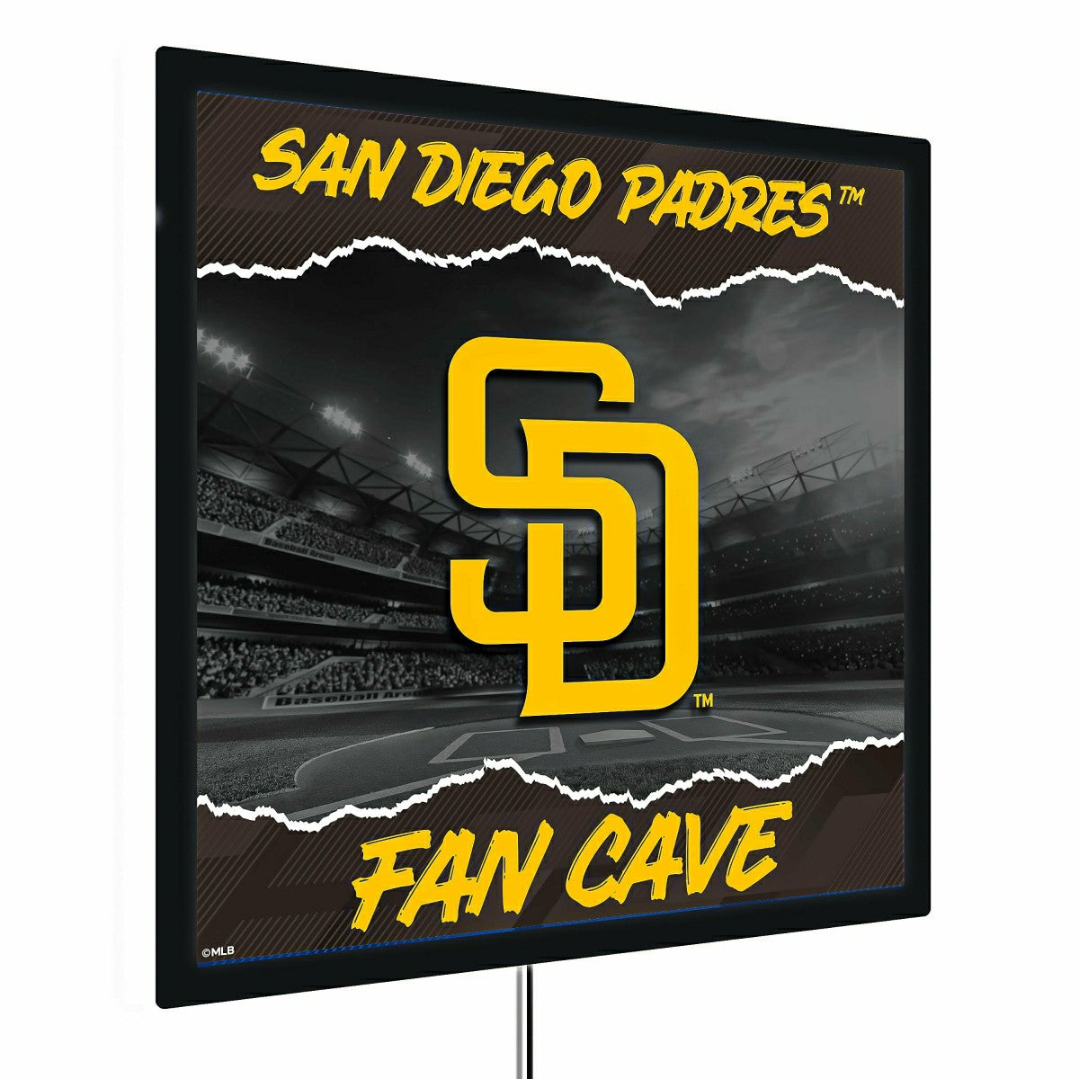 San Diego Padres 23"H x 23"L LED Wall Decor, Edgelite, Square - MLB Home