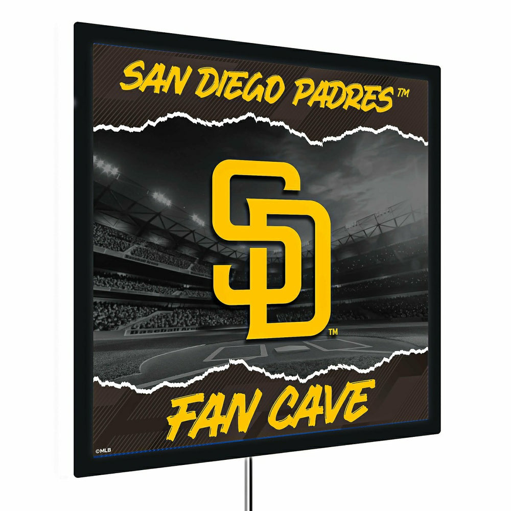 San Diego Padres 23"H x 23"L LED Wall Decor, Edgelite, Square - MLB Home