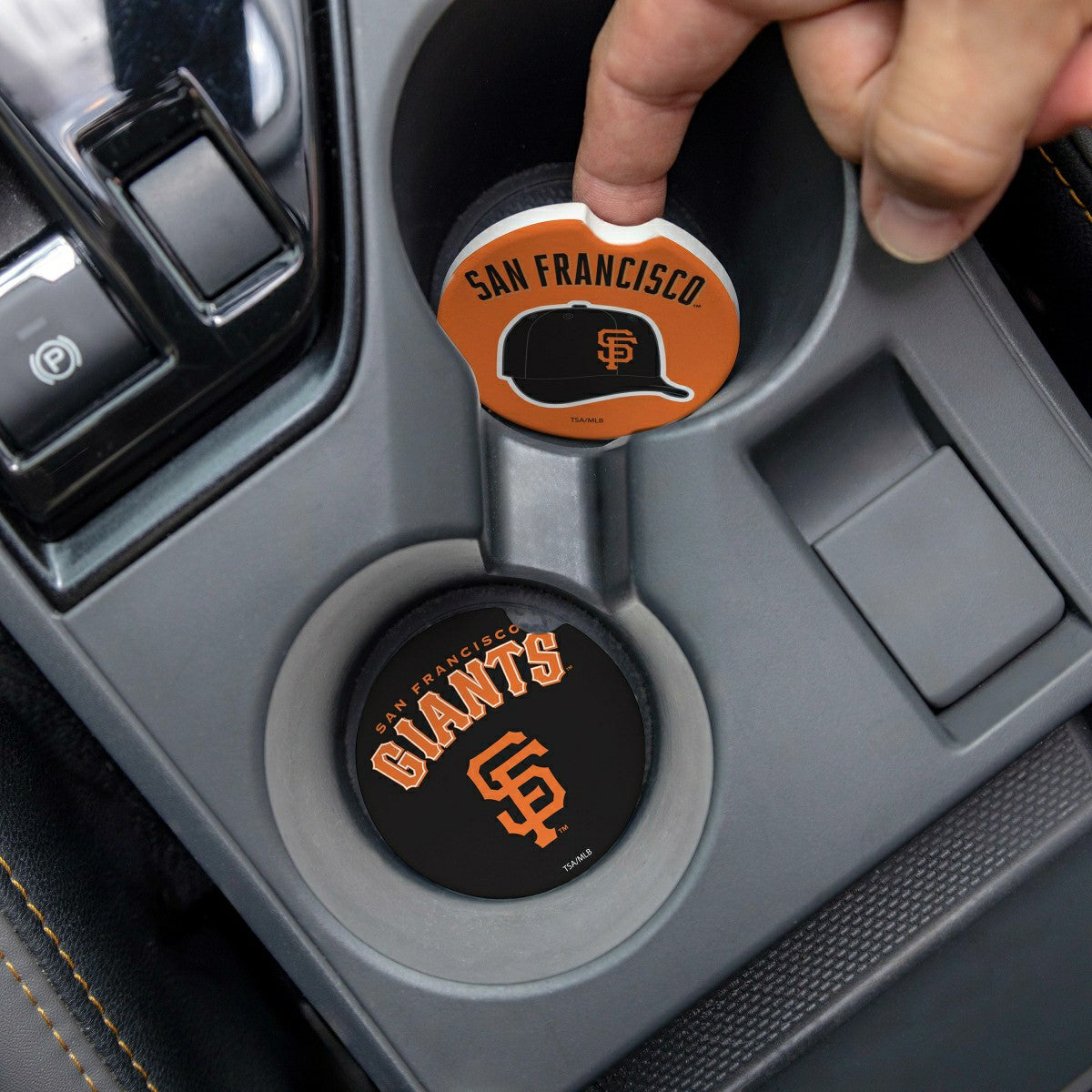 San Francisco Giants Car Coaster Set, 2pc - MLB Home