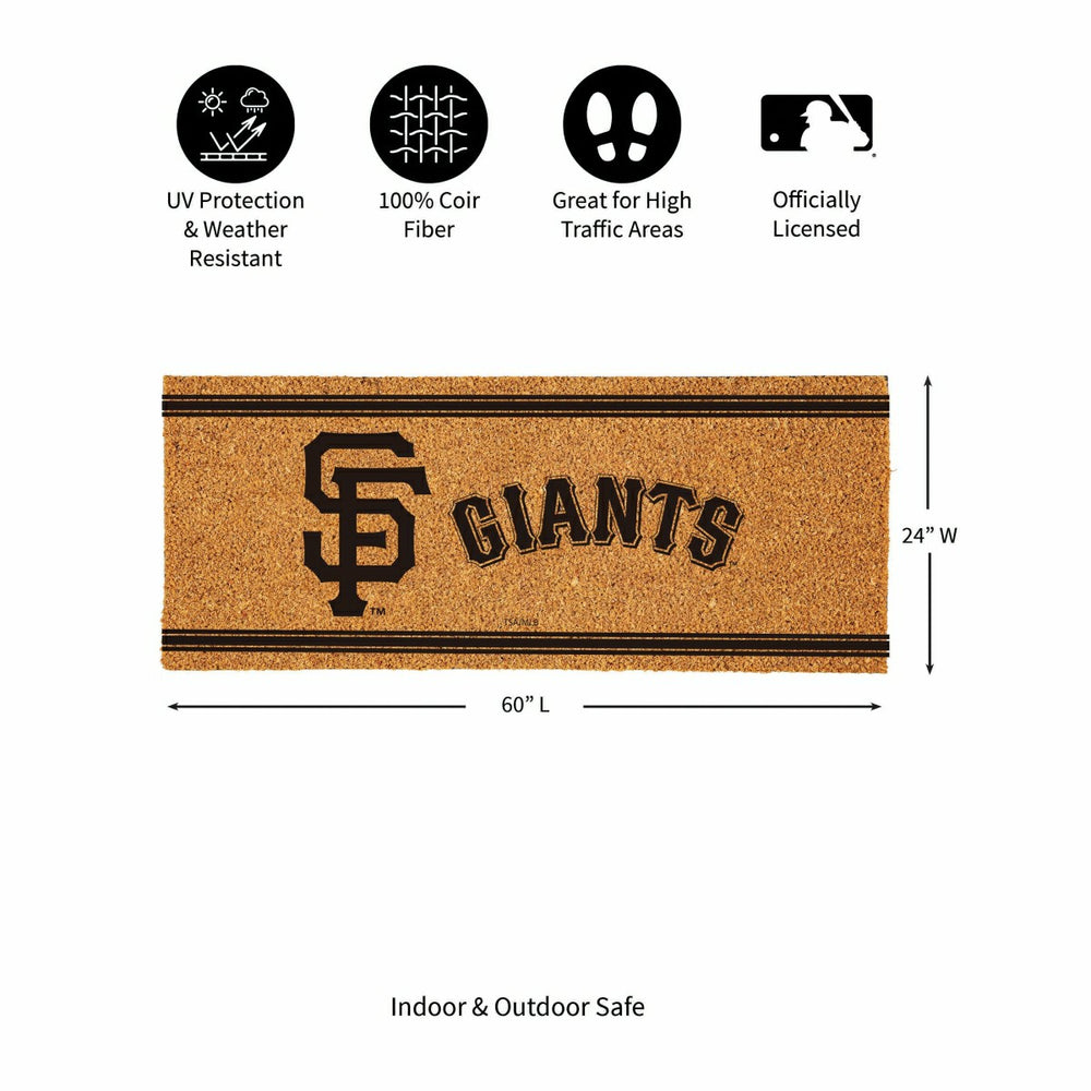 San Francisco Giants Extra Large One Color Coir Mat, 60"x24" - MLB