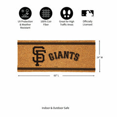 San Francisco Giants Extra Large One Color Coir Mat, 60"x24" - MLB