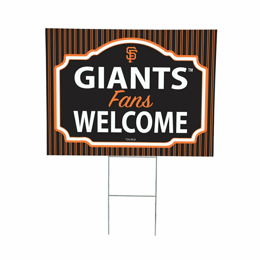 San Francisco Giants Coroplast Yard Sign, "Fans Welcome" - MLB Home