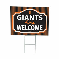 San Francisco Giants Coroplast Yard Sign, "Fans Welcome" - MLB Home