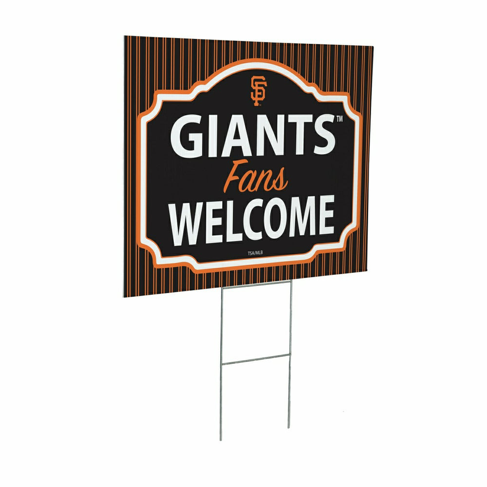 San Francisco Giants Coroplast Yard Sign, "Fans Welcome" - MLB Home