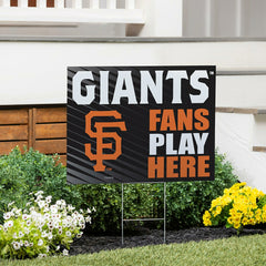San Francisco Giants Coroplast Yard Sign "Fans Play Here" - MLB Home