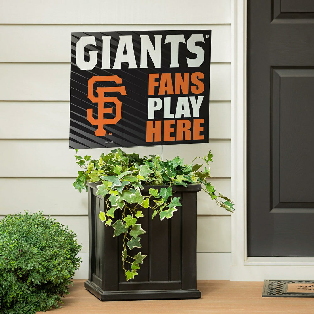 San Francisco Giants Coroplast Yard Sign "Fans Play Here" - MLB Home