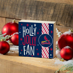 St Louis Cardinals Block, Holiday, 6x6 - MLB Home