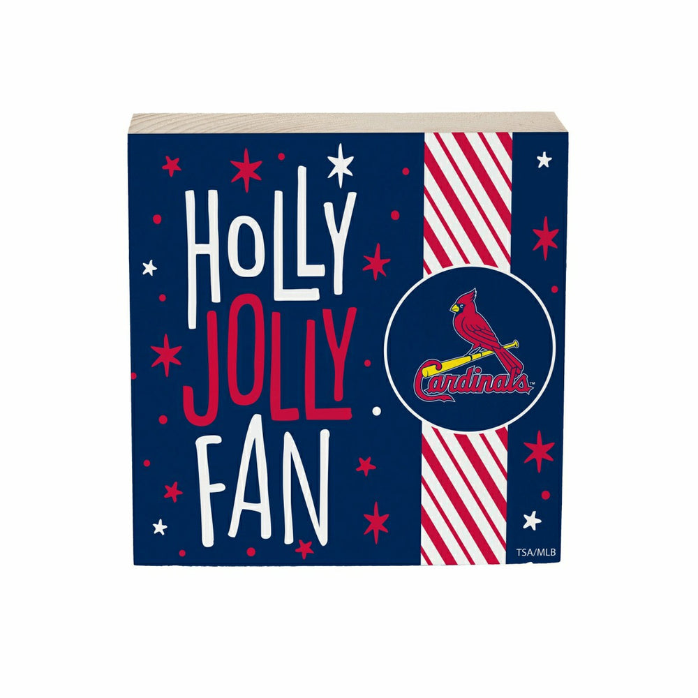 St Louis Cardinals Block, Holiday, 6x6 - MLB Home