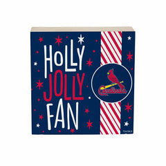 St Louis Cardinals Block, Holiday, 6x6 - MLB Home