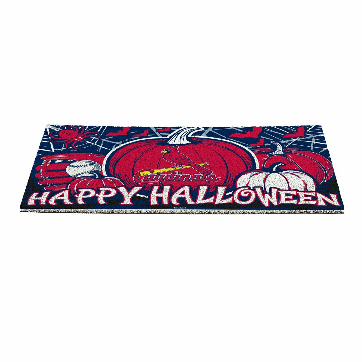 St Louis Cardinals Halloween PVC Mat, 28"x16" - MLB