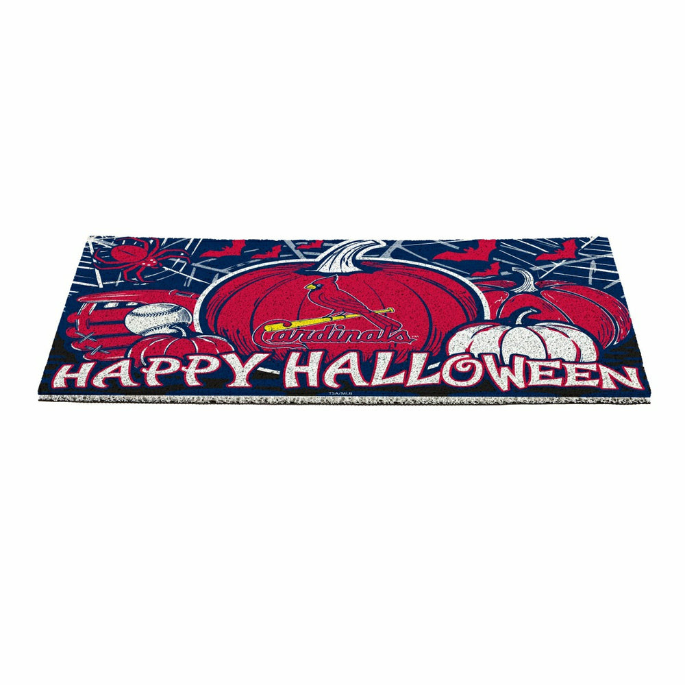 St Louis Cardinals Halloween PVC Mat, 28"x16" - MLB