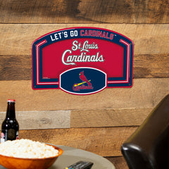 St Louis Cardinals USA Embossed Steel Wall Sign, 11" x 17" - MLB Home