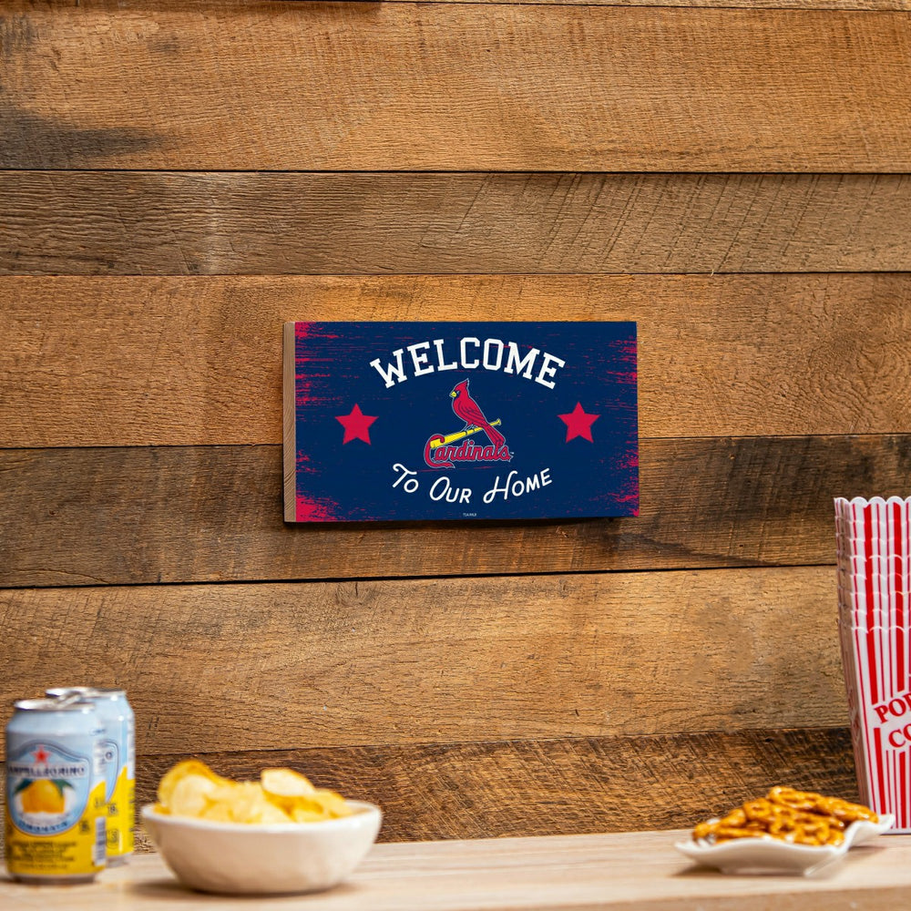 St Louis Cardinals Wood Wall Sign, 6x11 - MLB Home