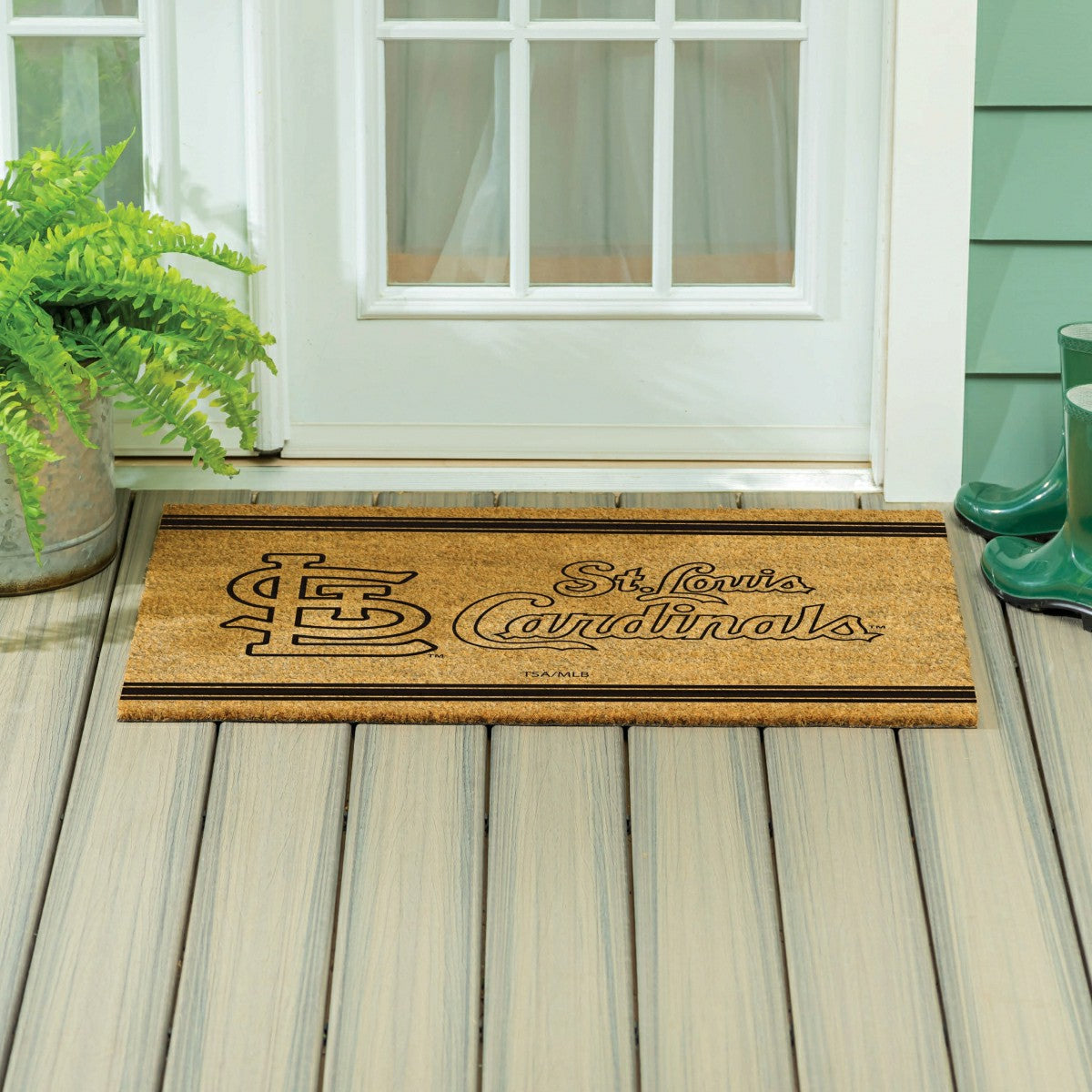 St Louis Cardinals Large One Color Coir Mat, 36"x24" - MLB