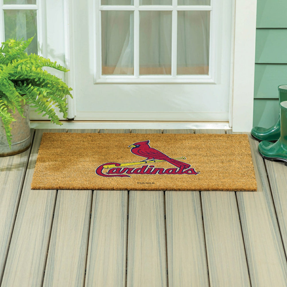 St Louis Cardinals Large Full Color Coir Mat, 36"x24" - MLB