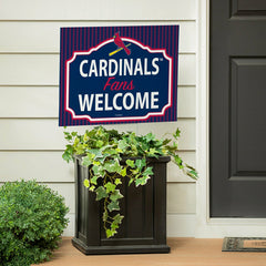 St Louis Cardinals Coroplast Yard Sign, "Fans Welcome" - MLB Home
