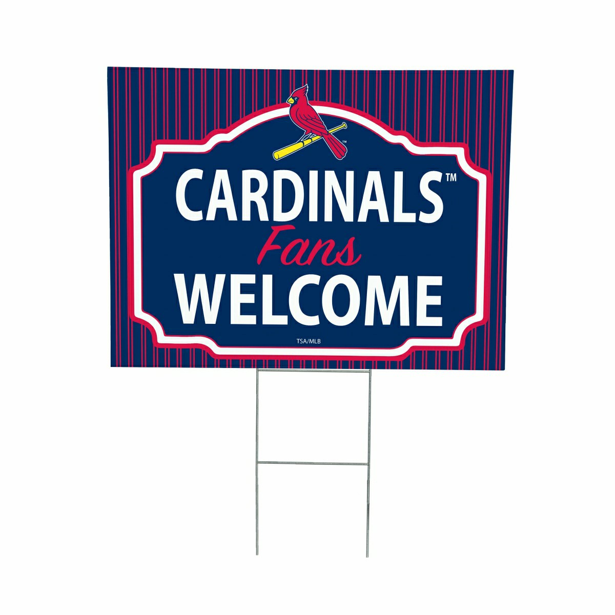 St Louis Cardinals Coroplast Yard Sign, "Fans Welcome" - MLB Home