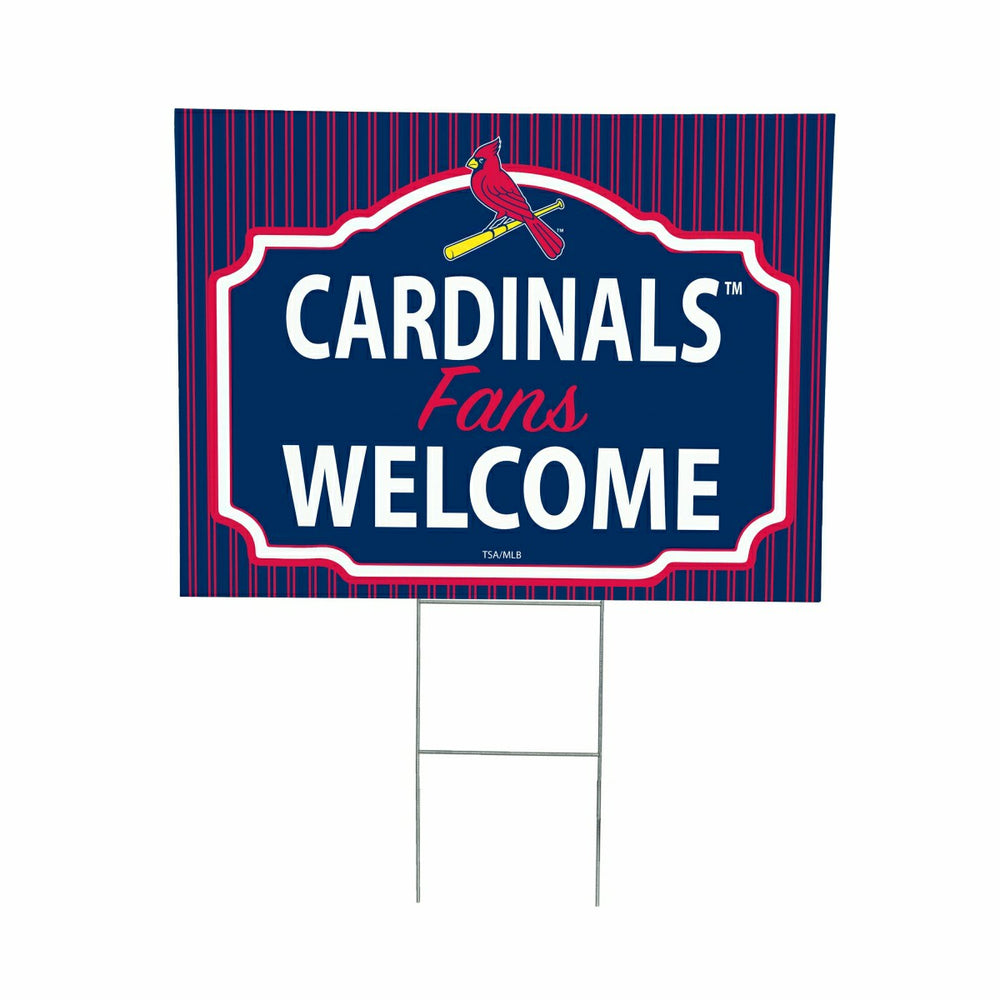 St Louis Cardinals Coroplast Yard Sign, "Fans Welcome" - MLB Home
