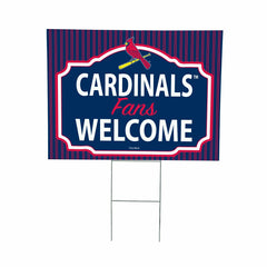 St Louis Cardinals Coroplast Yard Sign, "Fans Welcome" - MLB Home