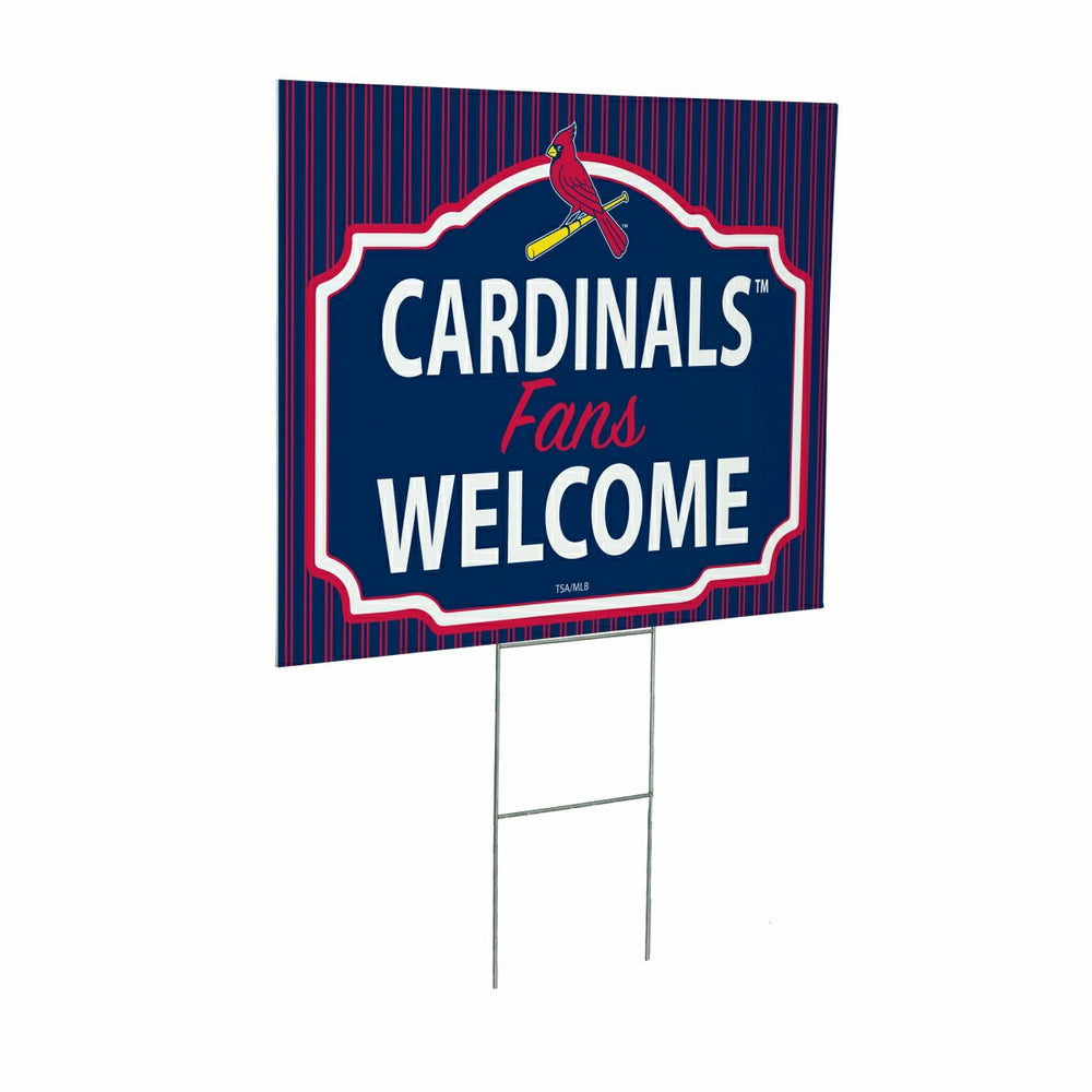 St Louis Cardinals Coroplast Yard Sign, "Fans Welcome" - MLB Home