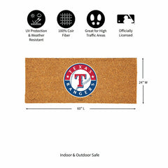 Texas Rangers Extra Large Full Color Coir Mat, 60"x24" - MLB
