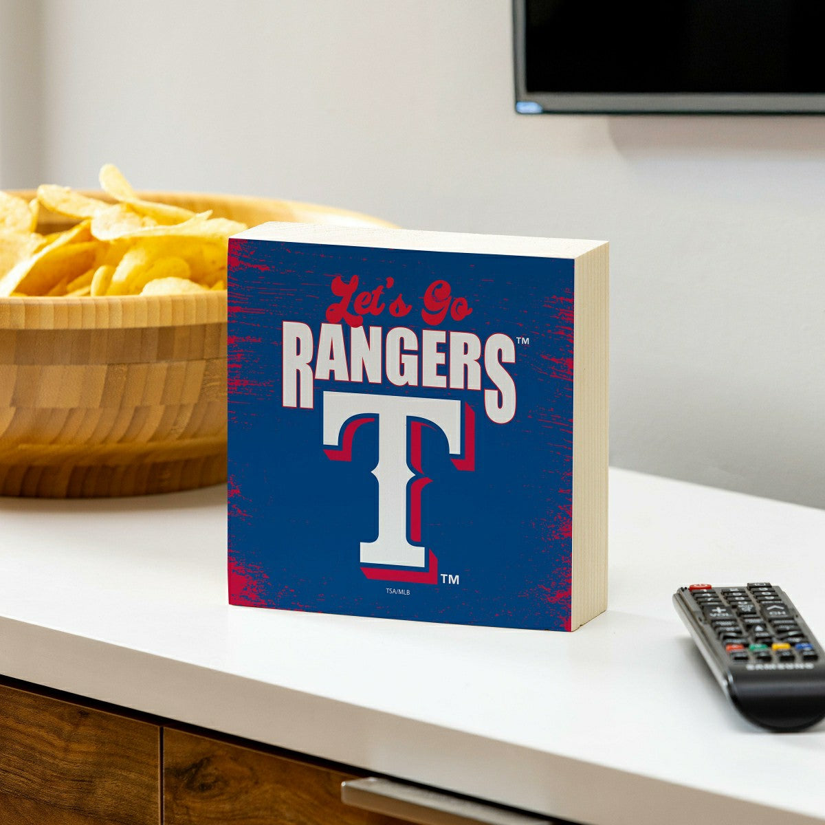 Texas Rangers Plock, Down Home Fans, 6x6 - MLB Home