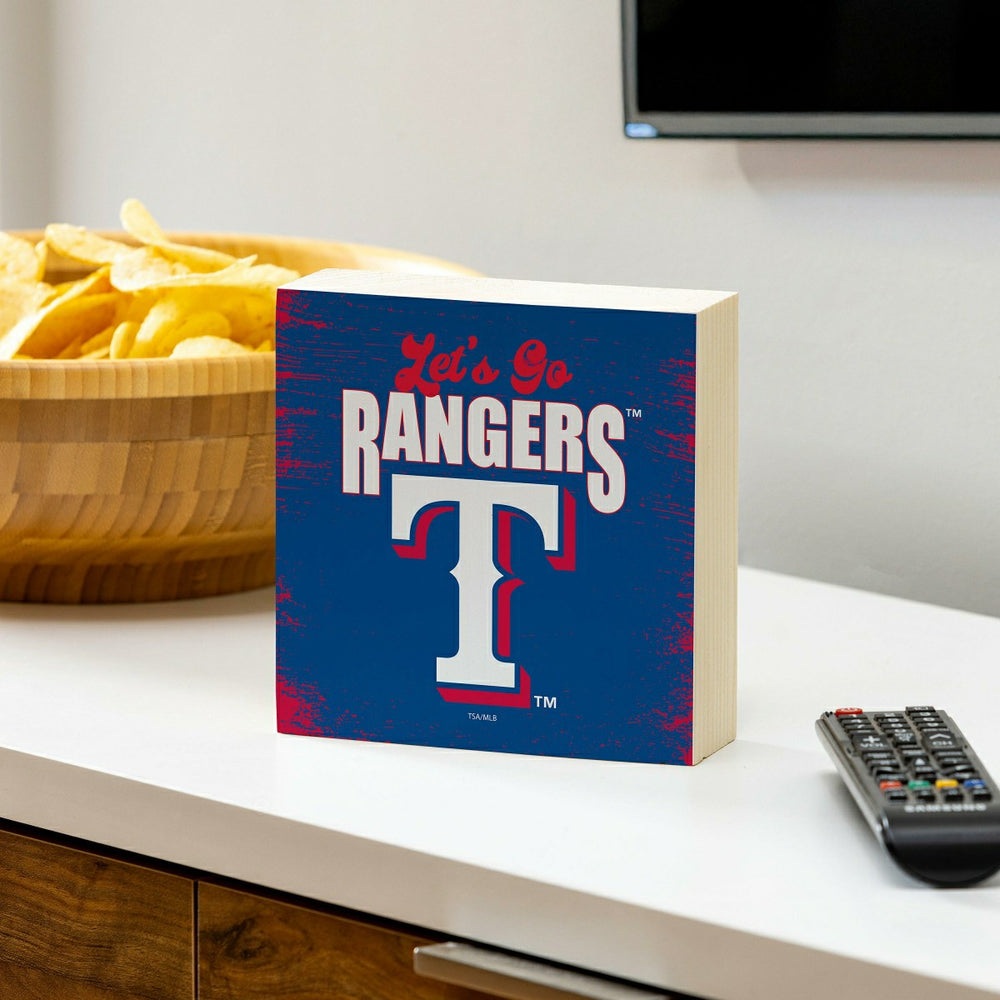 Texas Rangers Plock, Down Home Fans, 6x6 - MLB Home
