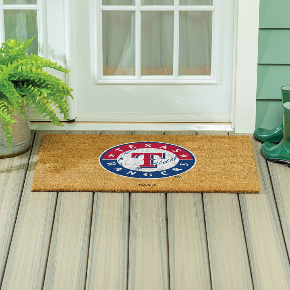 Texas Rangers Large Full Color Coir Mat, 36"x24" - MLB