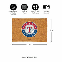 Texas Rangers Large Full Color Coir Mat, 36"x24" - MLB