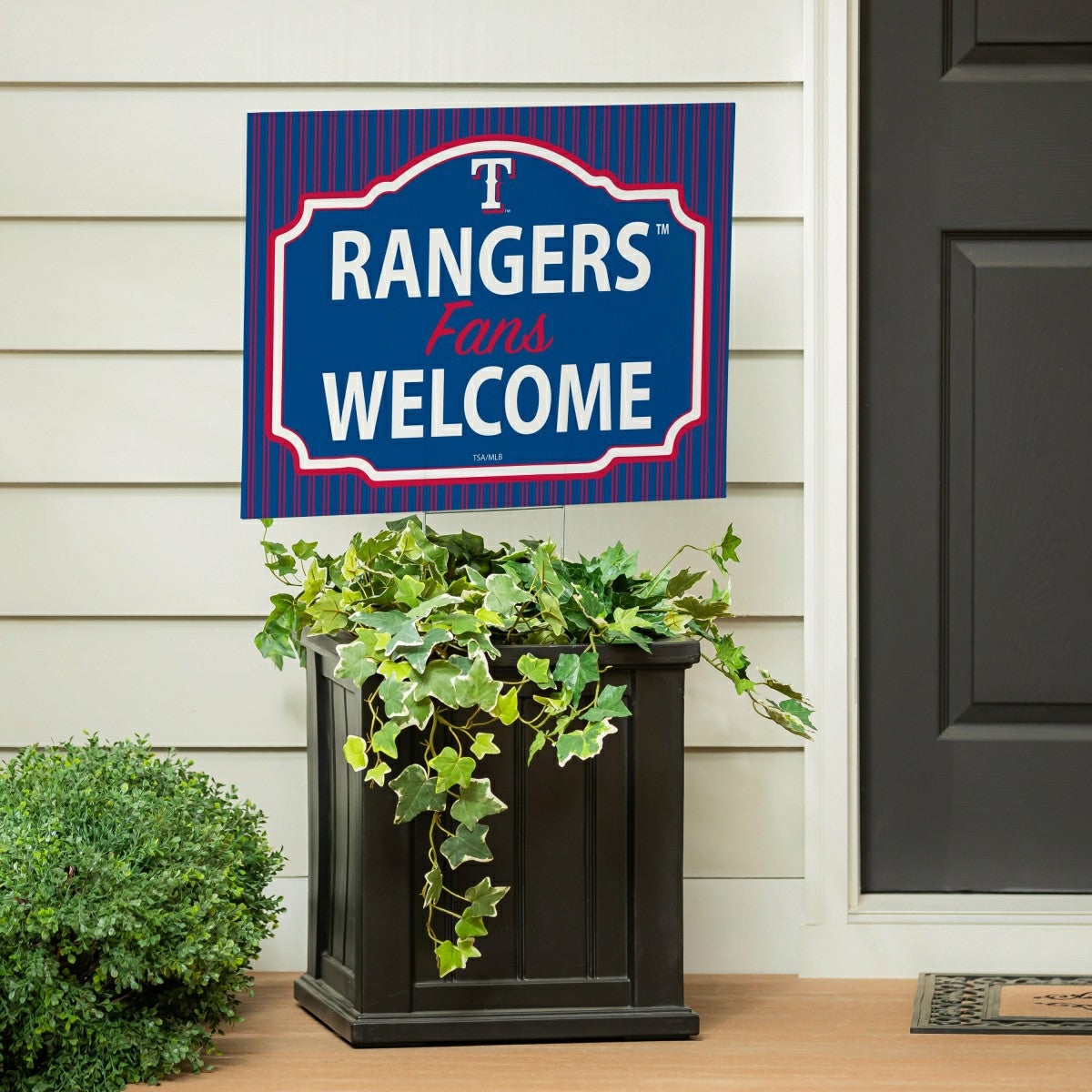 Texas Rangers Coroplast Yard Sign, "Fans Welcome" - MLB Home