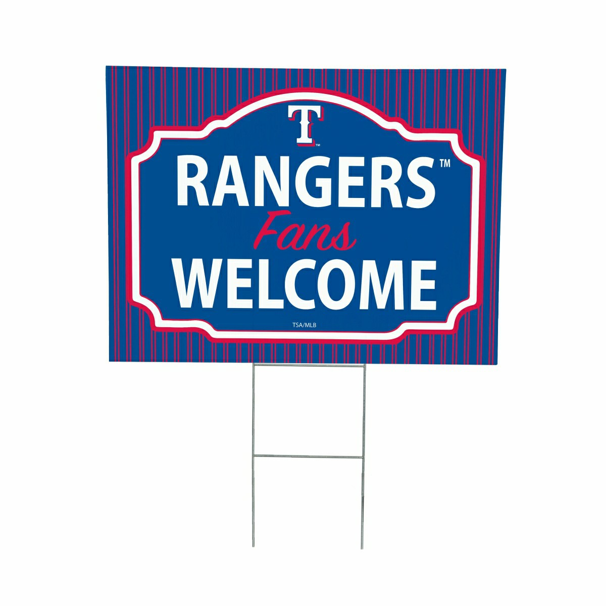 Texas Rangers Coroplast Yard Sign, "Fans Welcome" - MLB Home