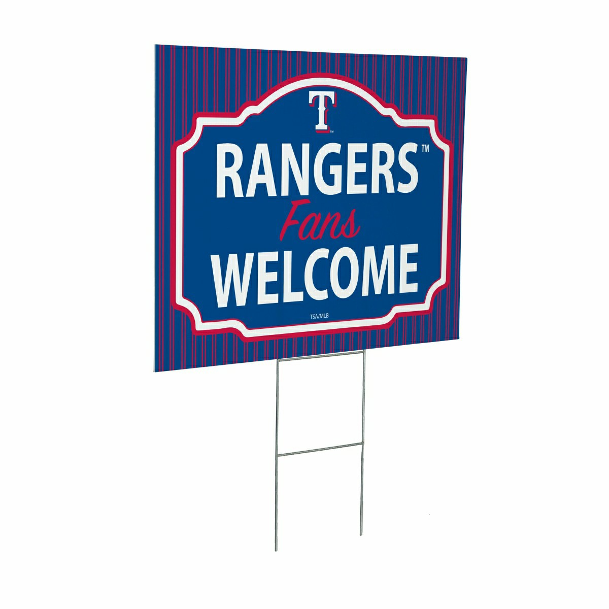 Texas Rangers Coroplast Yard Sign, "Fans Welcome" - MLB Home