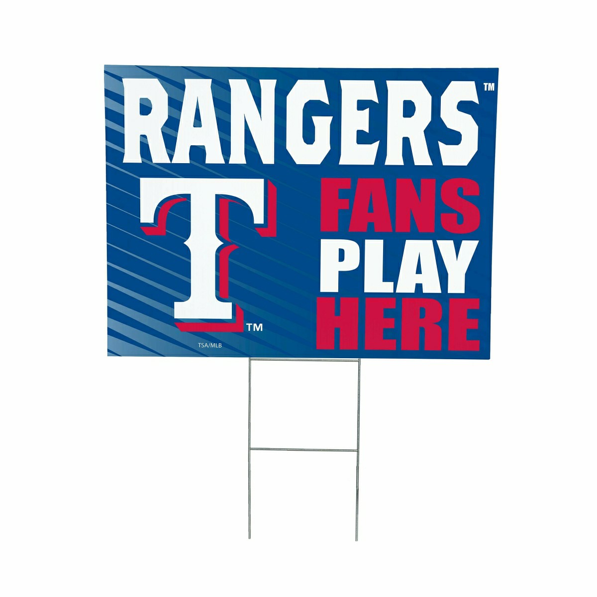Texas Rangers Coroplast Yard Sign "Fans Play Here" - MLB Home