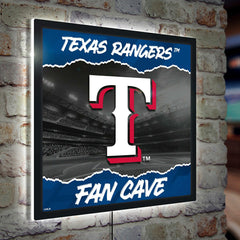 Texas Rangers 23"H x 23"L LED Wall Decor, Edgelite, Square - MLB Home