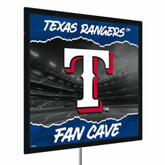 Texas Rangers 23"H x 23"L LED Wall Decor, Edgelite, Square - MLB Home
