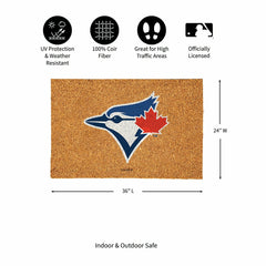 Toronto Blue Jays Large Full Color Coir Mat, 36"x24" - MLB