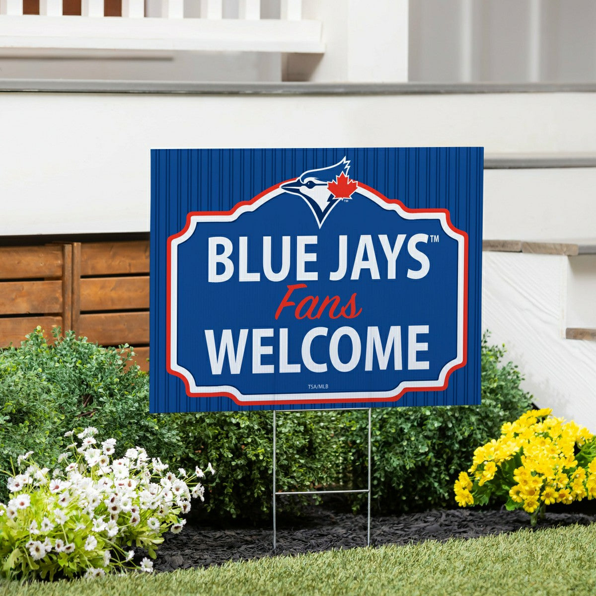 Toronto Blue Jays Coroplast Yard Sign, "Fans Welcome" - MLB Home