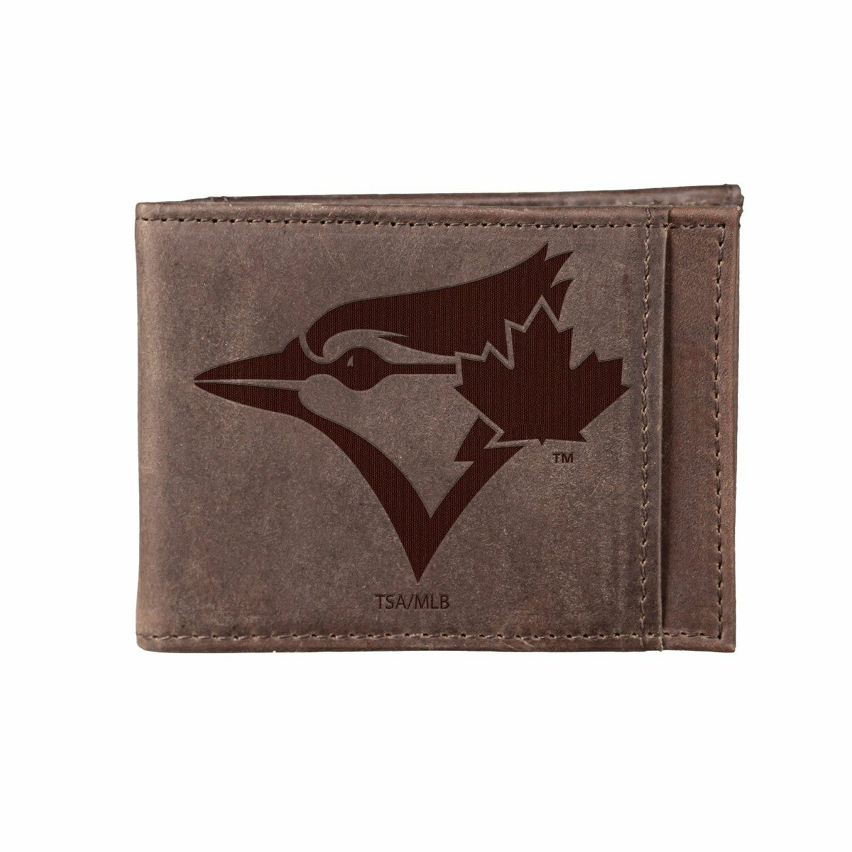 Toronto Blue Jays Front Pocket Wallet w/ RFID Blocking Brown - MLB Home