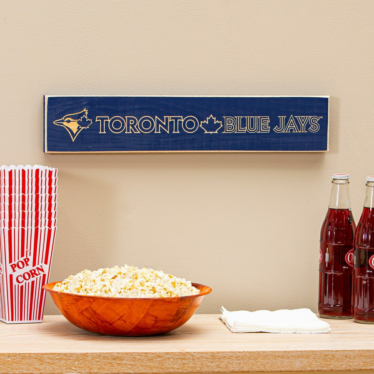 Toronto Blue Jays Engraved Wood Sign, 3.5" x 18" - MLB Home